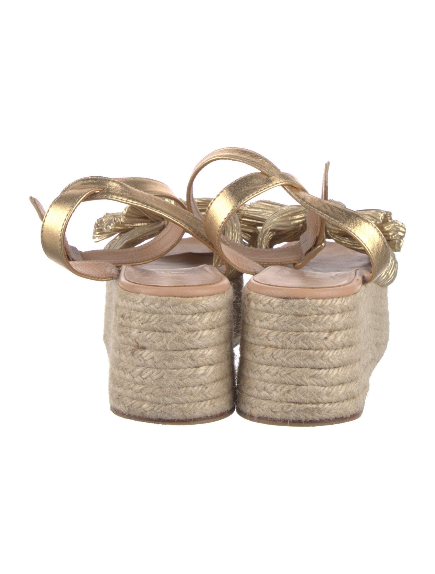 Loeffler Randall Leather Bow Accents Espadrilles